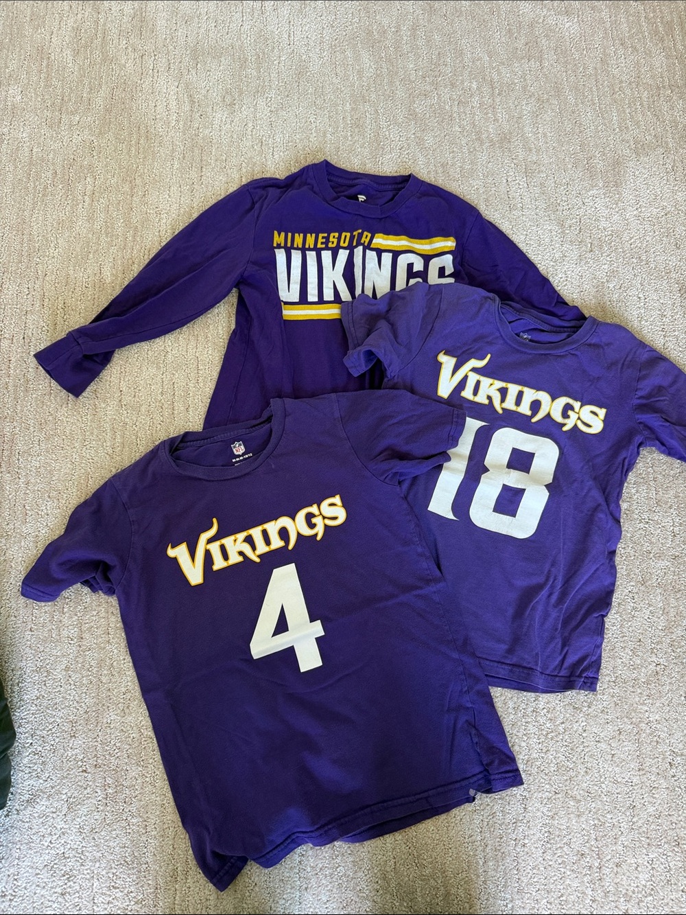Minnesota Purple Kids T-Shirt - Team Jersey Style